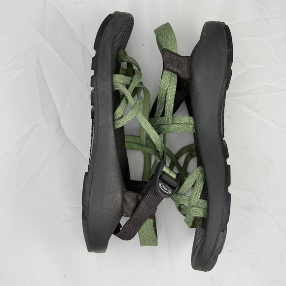 Chaco Sandals Womens 9 Green Adjustable Straps Durable Sole Outdoor Adventure - Picture 9 of 12